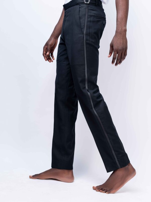 Black Beltless Tuxedo Pants 2