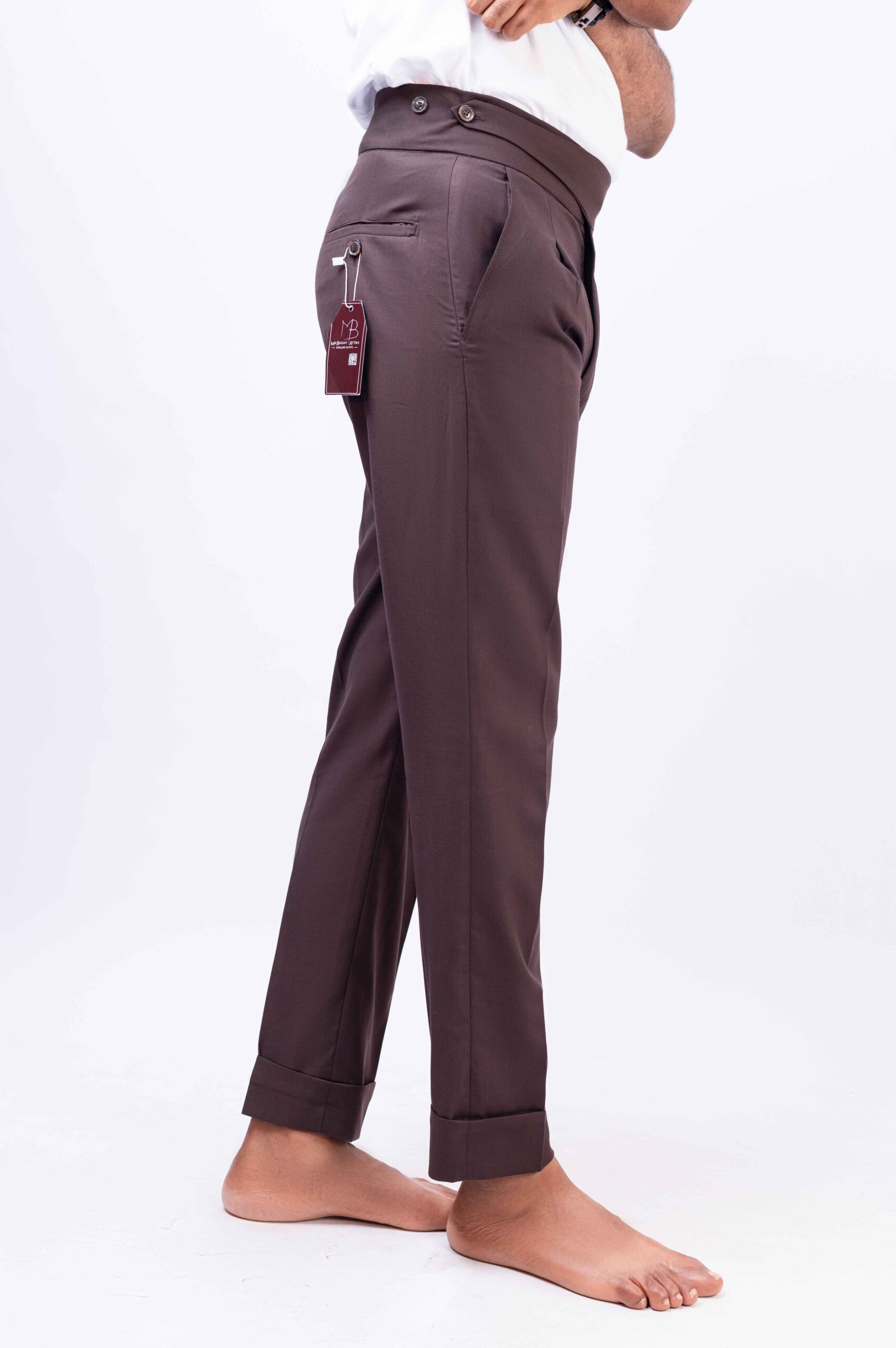 Brown High-waist Pants