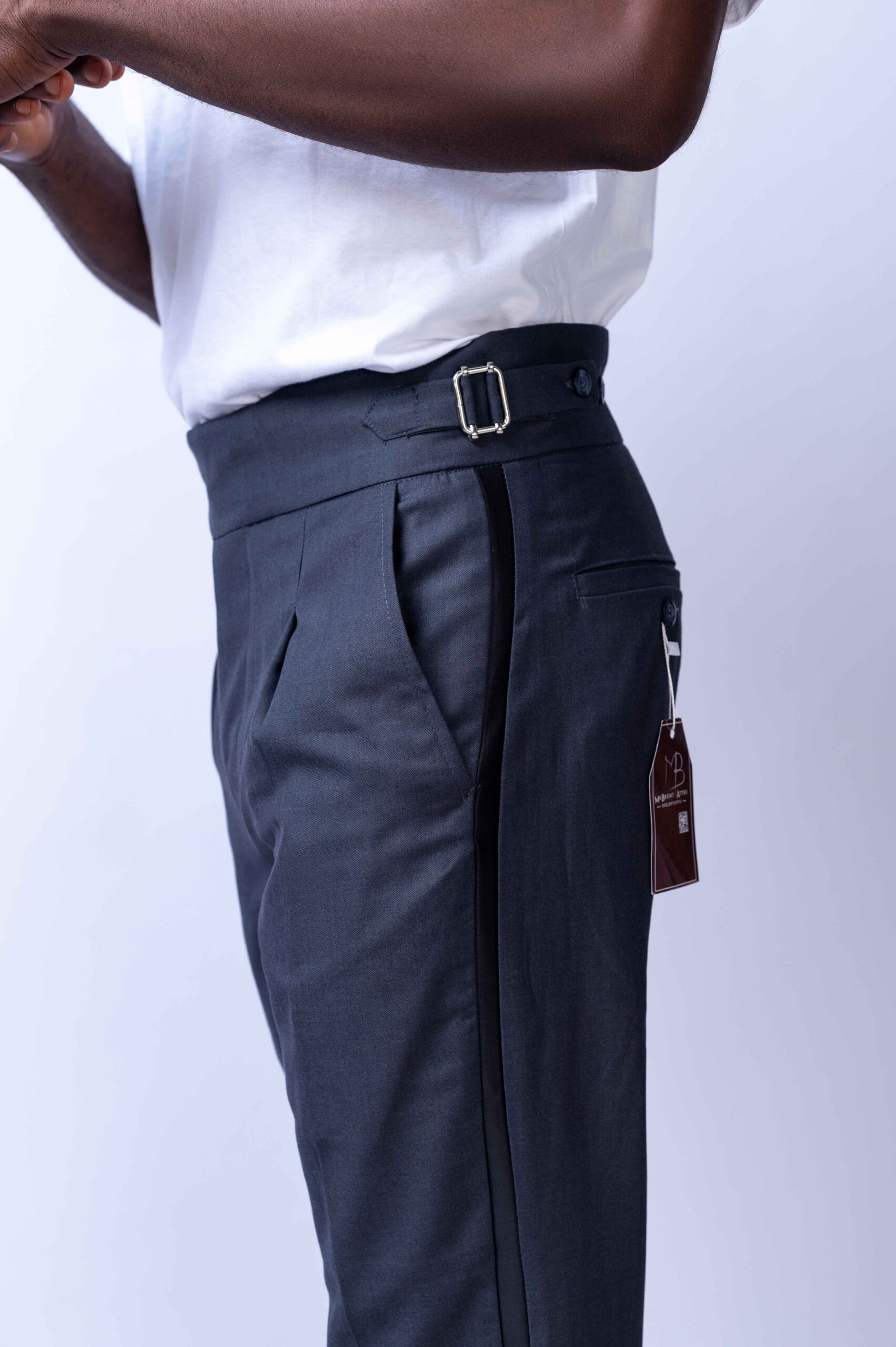 Grey High-waist & Tuxedo Pants 2