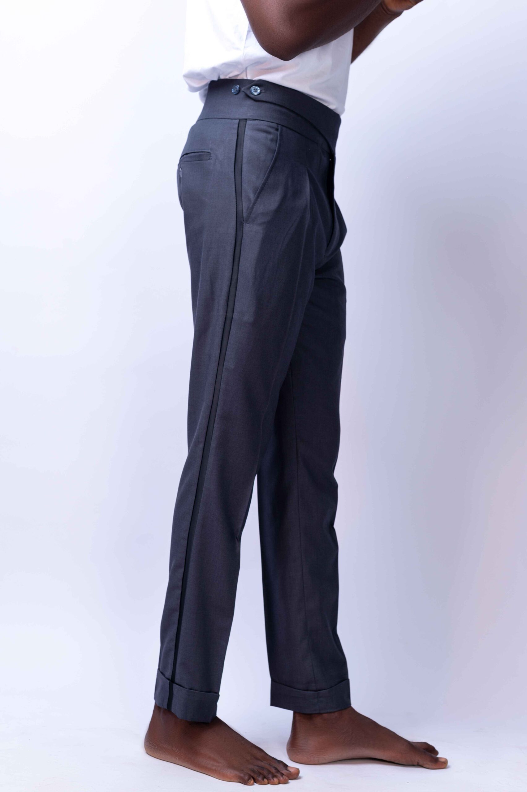 Grey High-waist & Tuxedo Pants