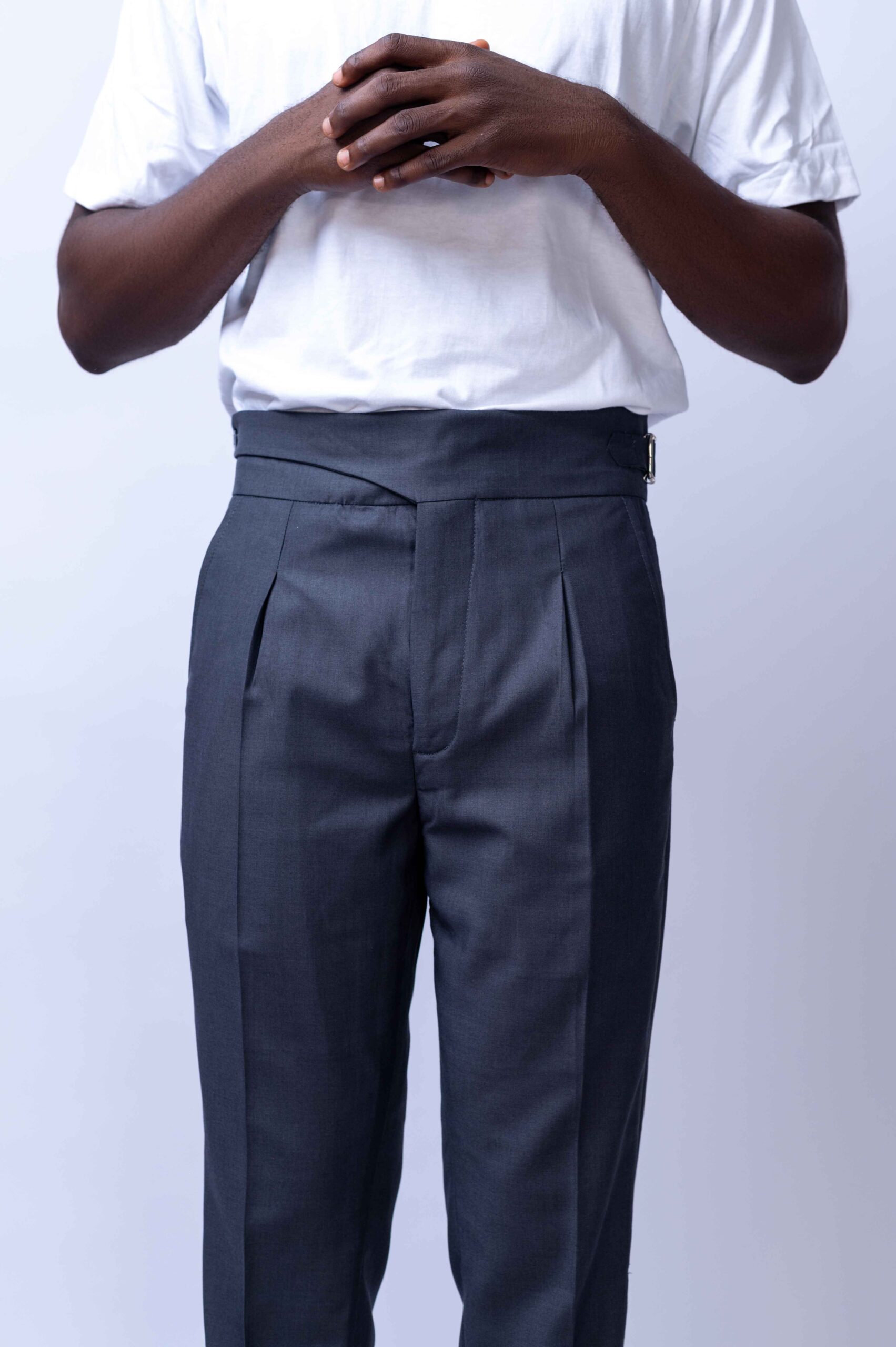 Grey High-waist & Tuxedo Pants