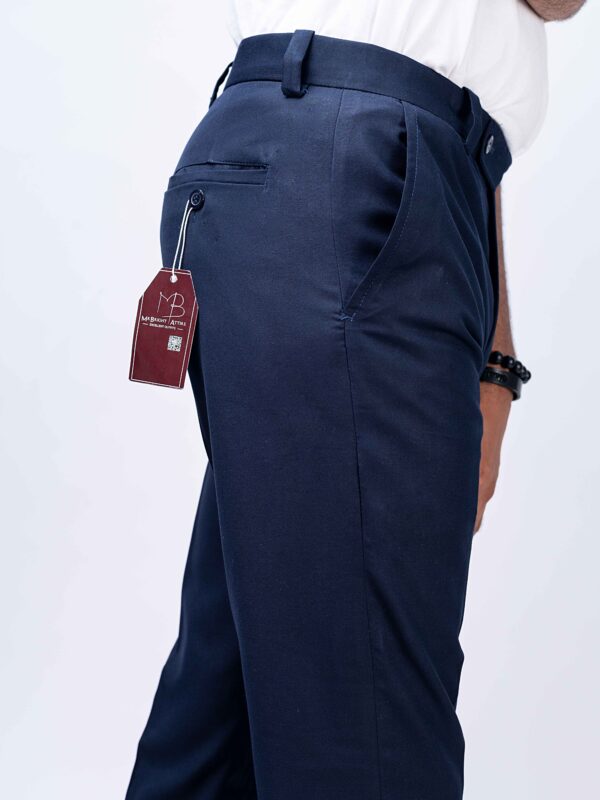 Navy-blue Pants with Belt Loop