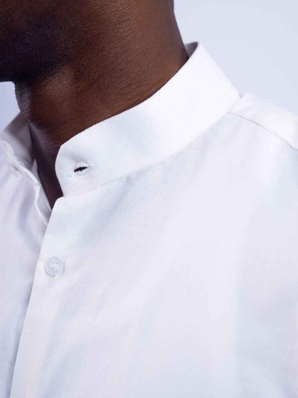 White Band Collar Shirt 2