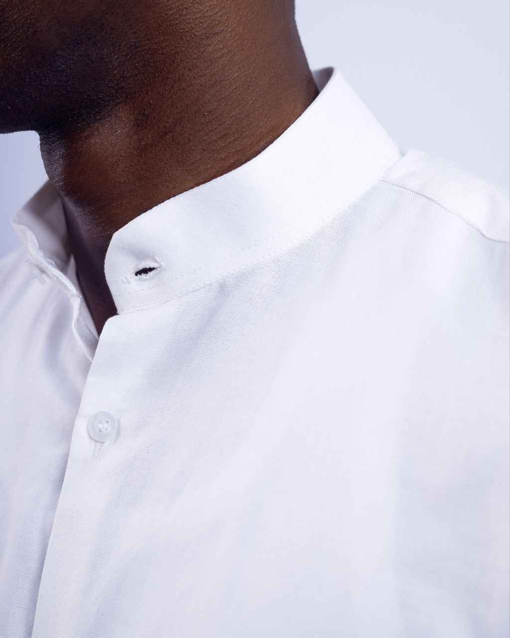 White Band Collar Shirt 2