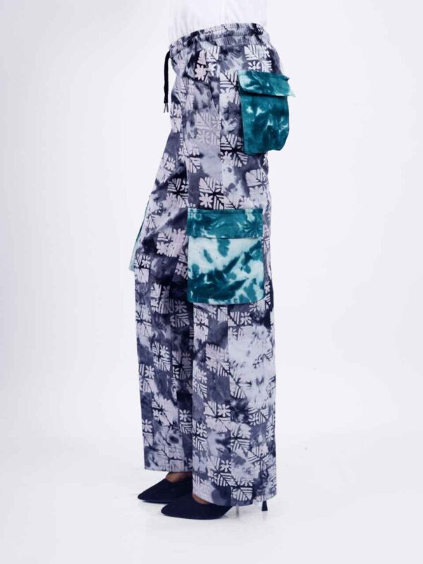 adire pants black