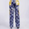 Navy blue Adire Cargo Pants