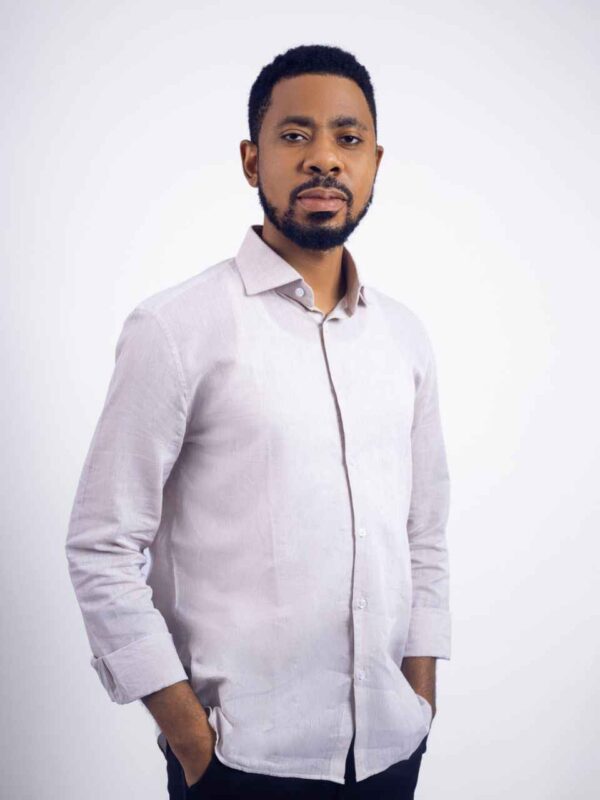 Beige Classic Collar Dress Shirt