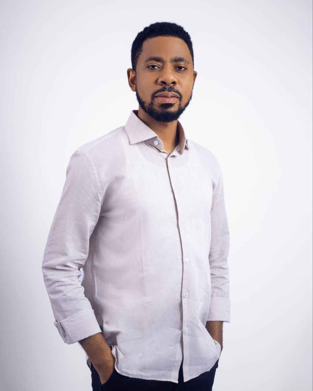 Beige Classic Collar Dress Shirt