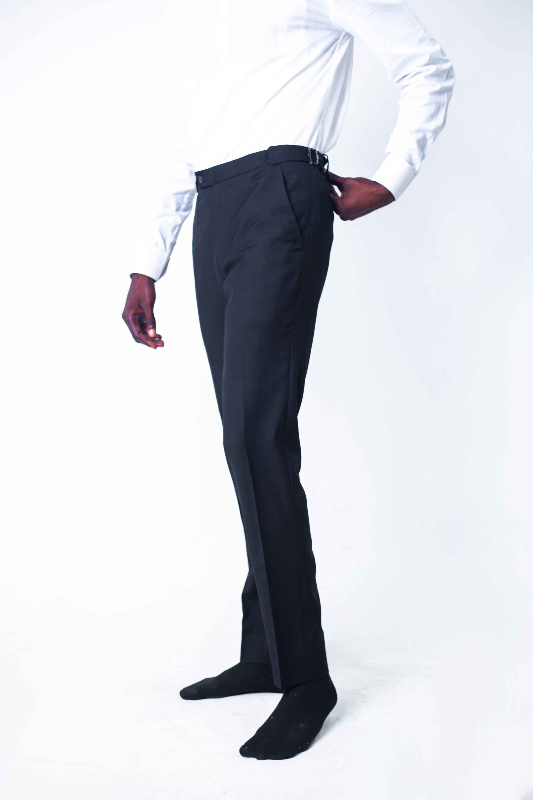 Black belt strap pant