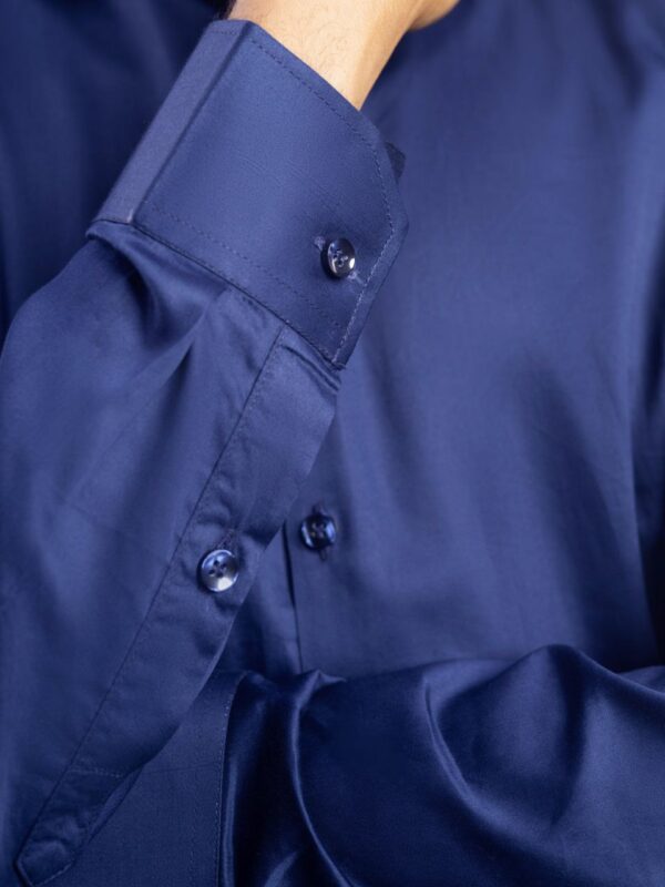 Navy-blue Classic Collar Dress Shirt