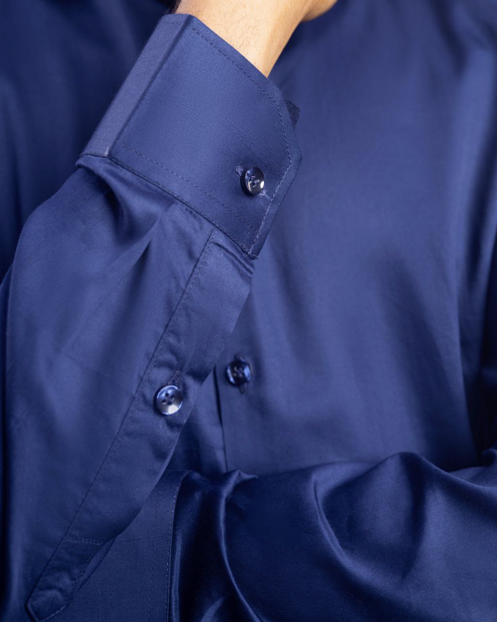 Navy-blue Classic Collar Dress Shirt