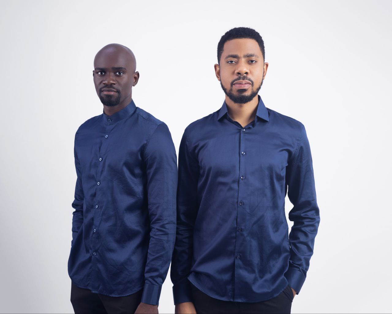 Navy-blue Classic Collar Dress Shirt