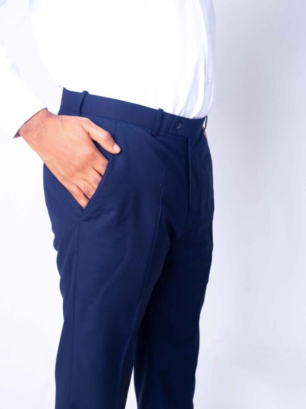 Navy-blue Pants with Belt Loop 1