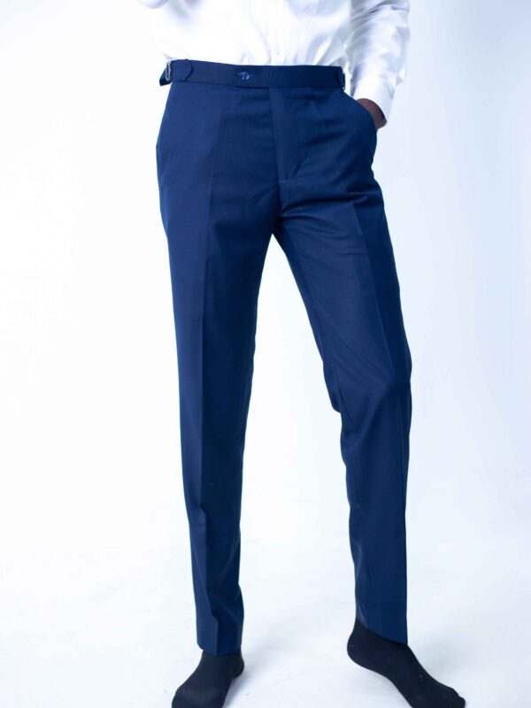 Navy-blue belt strap pant