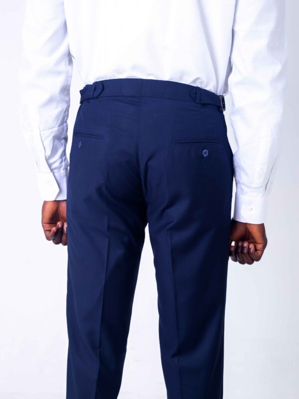 Navy-blue belt strap pant