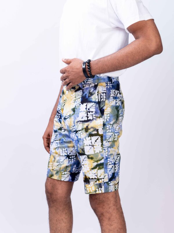 Royal-blue Batik shorts