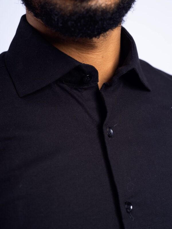 Black Classic Collar Dress Shirt