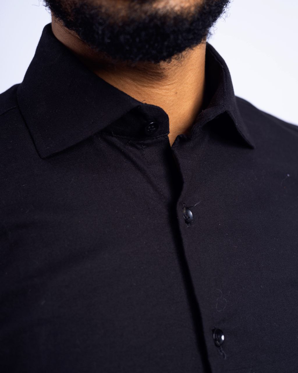Black Classic Collar Dress Shirt