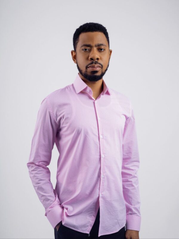 Pink Pinstripes Classic Collar Dress Shirt