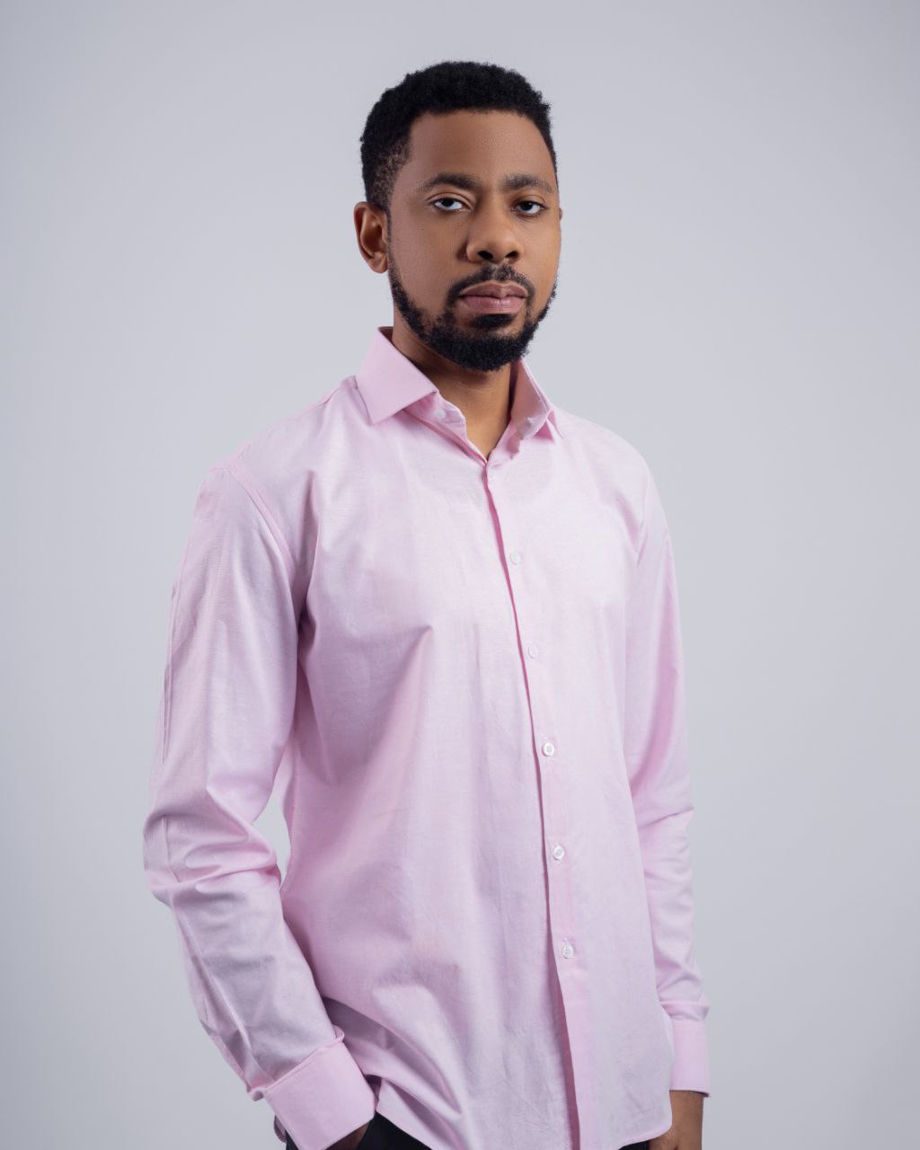 Pink Classic Collar Dress Shirt