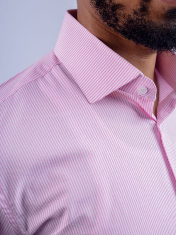 Pink Pinstripes Classic Collar Dress Shirt