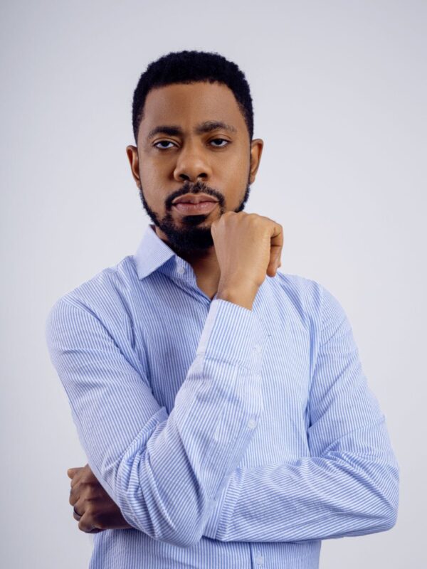 Sky-blue Pinstripe Classic Collar Shirt