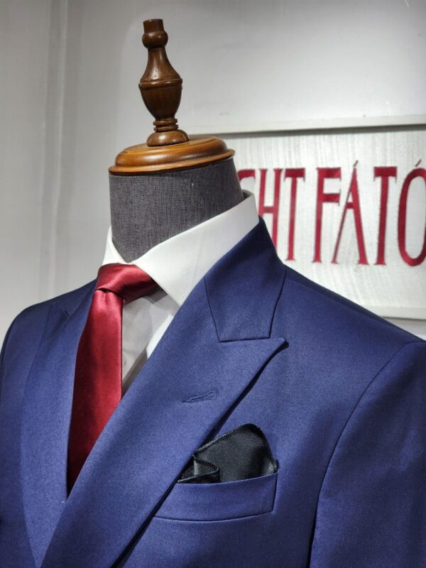 Double Breasted Suit - Navy-Blue