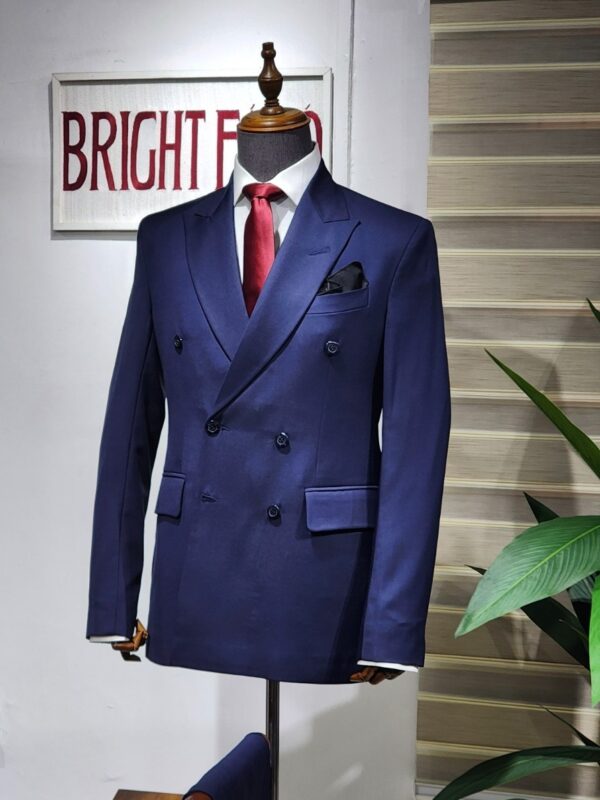 Double Breasted Suit - Navy-Blue